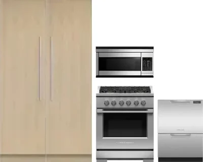 5 Piece Package Includes Refrigerator, Freezer, Range, Microwave And Dishwasher